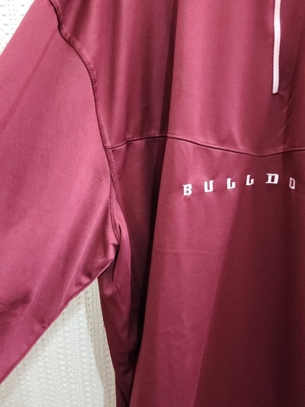 Mississippi State Bulldogs Quarter Zip Pullover 3XL Maroon Athletic Sweater - Picture 7 of 13